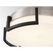 Bezel Set LED 15 inch Coal With Brushed Nickel Flush Mount Ceiling Light