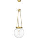 Beacon 1 Light 14 inch Satin Gold Pendant Ceiling Light