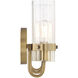 Brook 3 Light 22 inch Brass Bath Vanity Light Wall Light