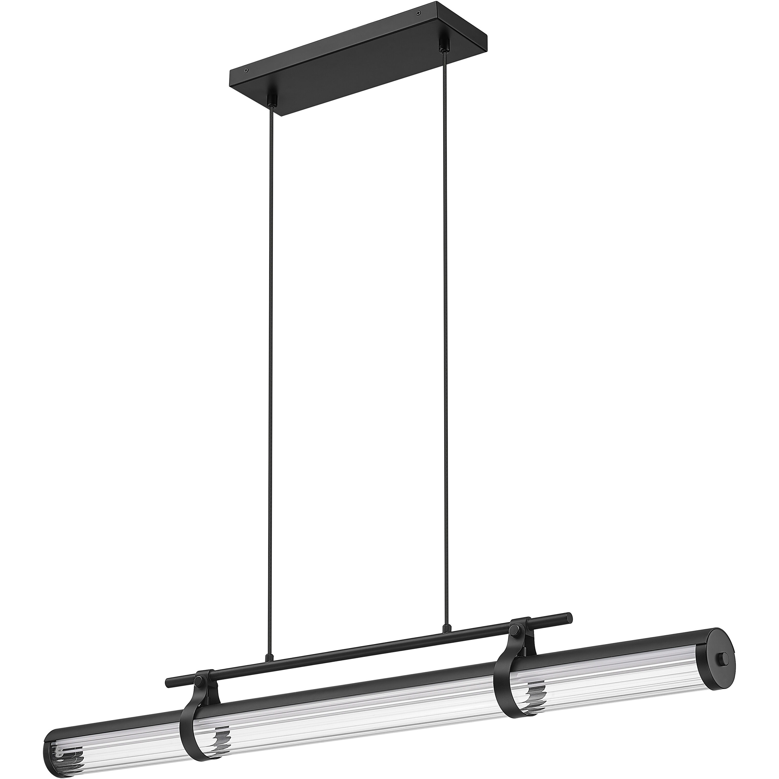 Benoit LED 44 inch Matte Black Billiard Light Ceiling Light