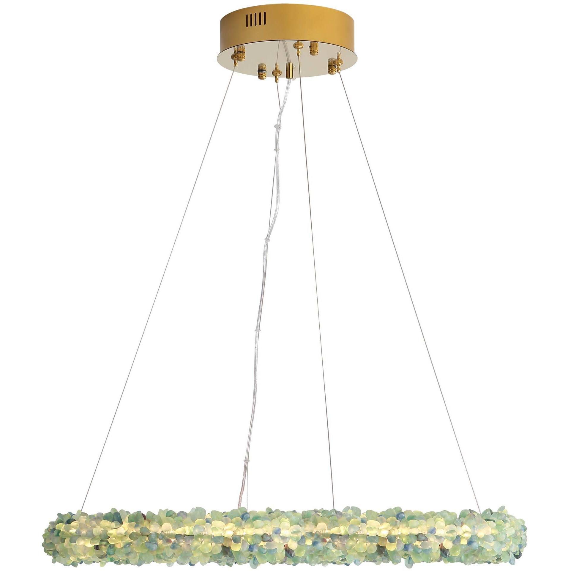 Ziva Corallo LED 29.5 inch Turquoise Chandelier Ceiling Light