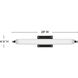 Rollins LED 24 inch Black with Chrome Bath Light Wall Light in Black/Chrome, Vertical