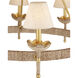 Vichy 8 Light 35.5 inch Contemporary Gold Leaf and Contemporary Gold Chandelier Ceiling Light, Suzanne Duin Collection