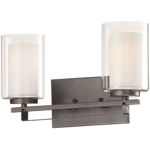 Parsons Studio 2 Light 16 inch Smoked Iron Bath Bar Wall Light