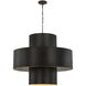 Julie Neill Chalmette LED 37.75 inch Aged Iron Layered Pendant Ceiling Light