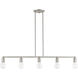 Lansdale 5 Light 40 inch Brushed Nickel Linear Chandelier Ceiling Light, Large