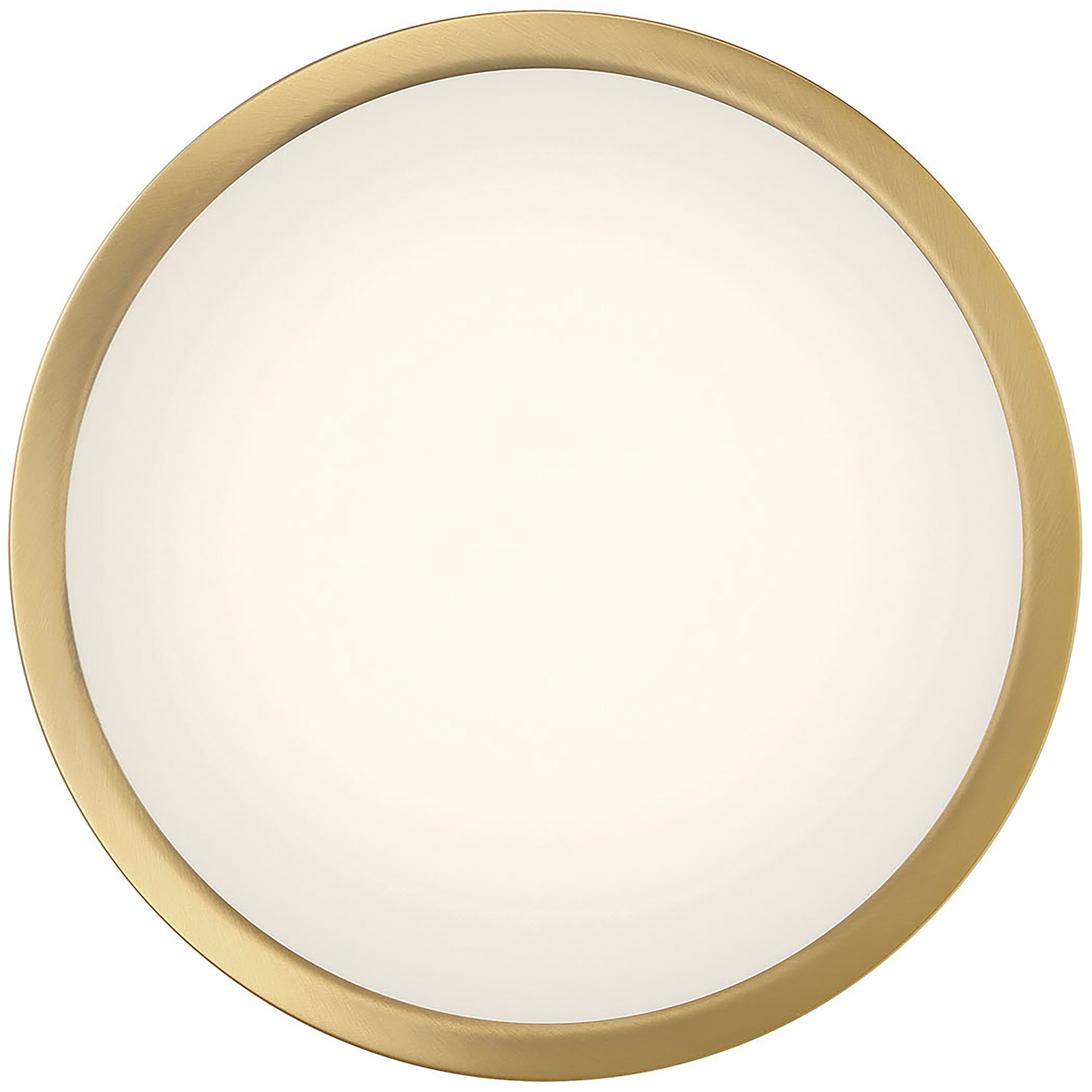 Soltra LED 13 inch Vintage Brass Flush Mount Ceiling Light