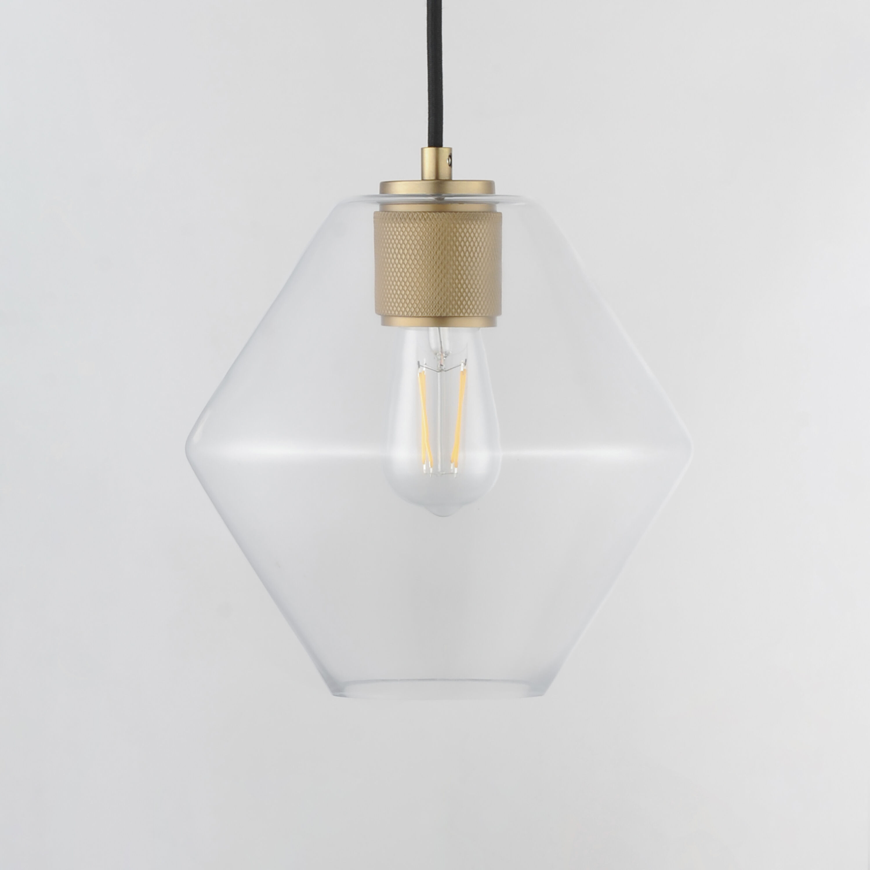 Geode 1 Light 9.5 inch Natural Aged Brass Single Pendant Ceiling Light