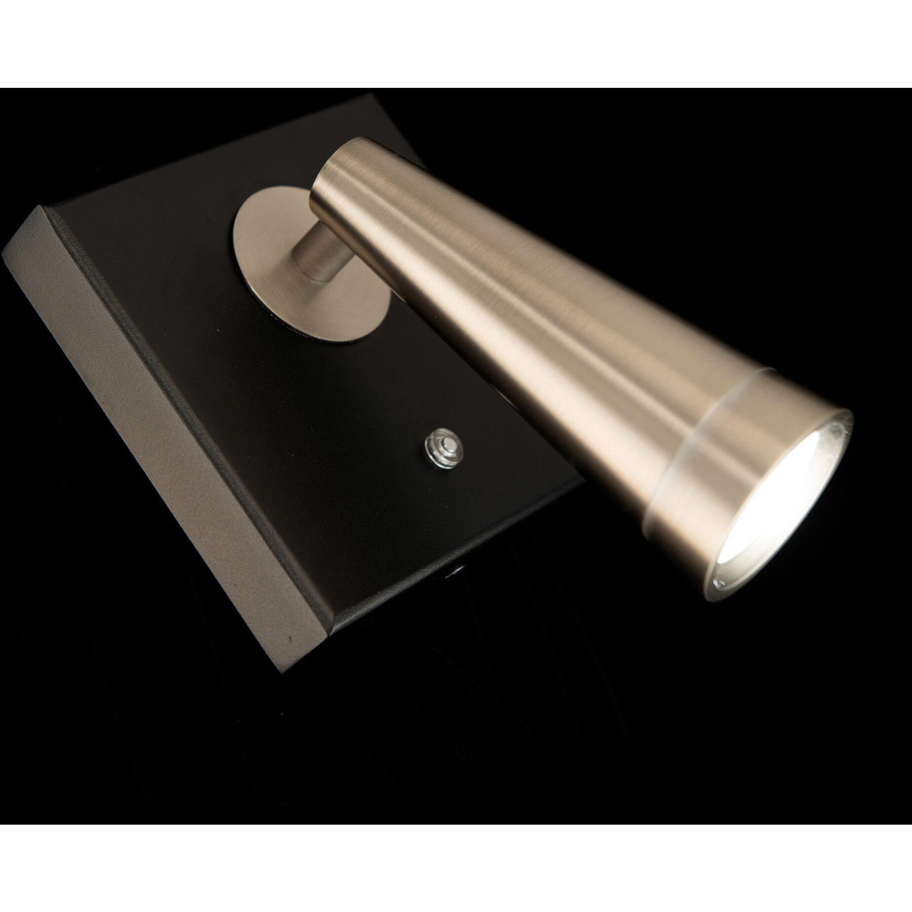Arne Reading Light Wall Light in Black Brushed Nickel, dweLED