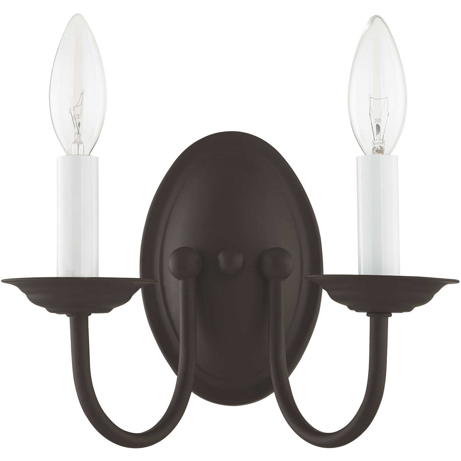 Home Basics 2 Light 10 inch Bronze Wall Sconce Wall Light