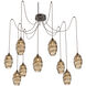 Ellisse 9 Light 15.5 inch Flat Bronze Swag Multi-Pendant Ceiling Light in Bronze Optic