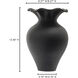 Ruffle 12.4 X 8.27 inch Vase in Black