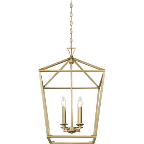Townsend 4 Light 17 inch Warm Brass Pendant Ceiling Light, Essentials