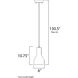 Crete LED 6 inch Polished Chrome Single Pendant Ceiling Light