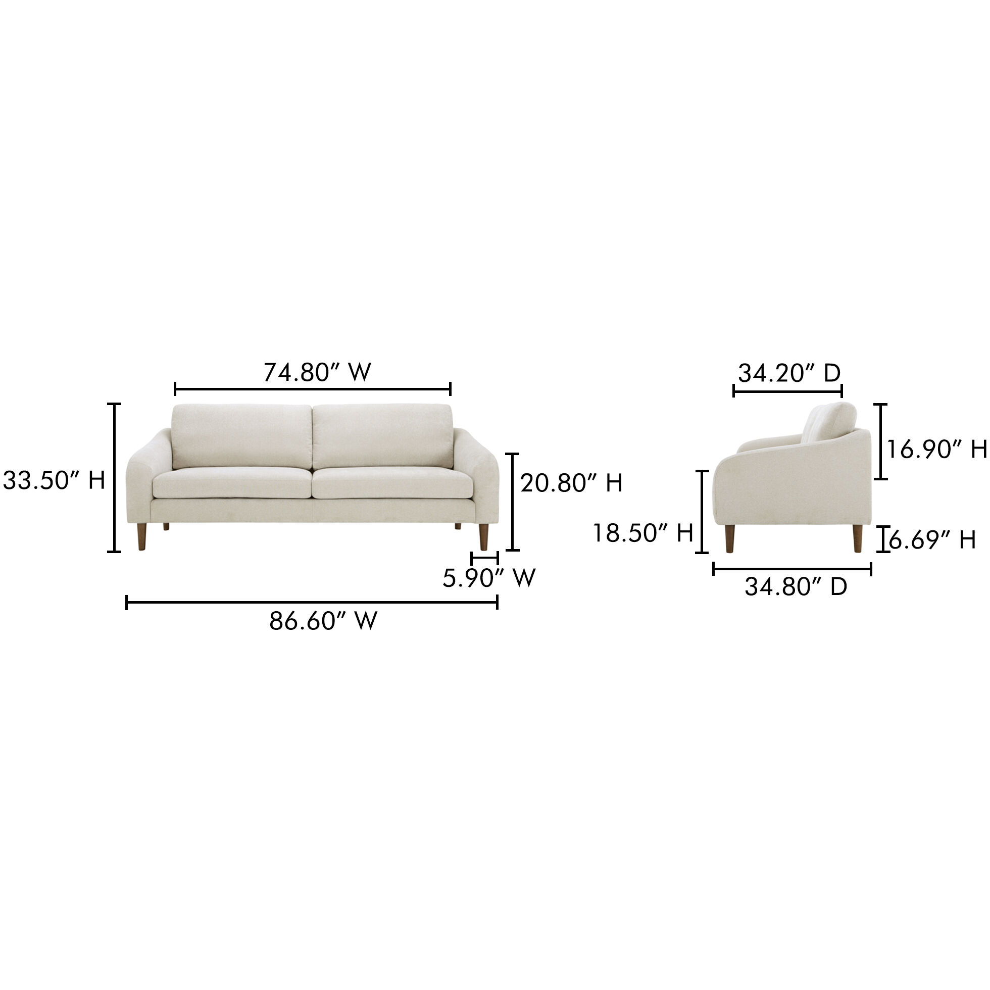 Quinn Beige Sofa