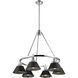 Yep Orwell 29 inch 60.00 watt Chrome Chandelier Ceiling Light in Matte Black