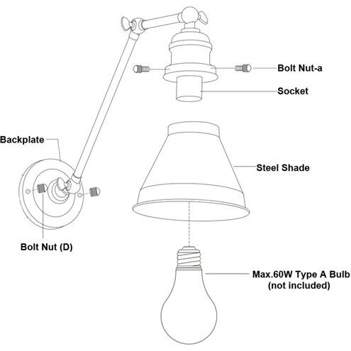 Alexis LED 6 inch Satin Nickel and Matte White Wall Light