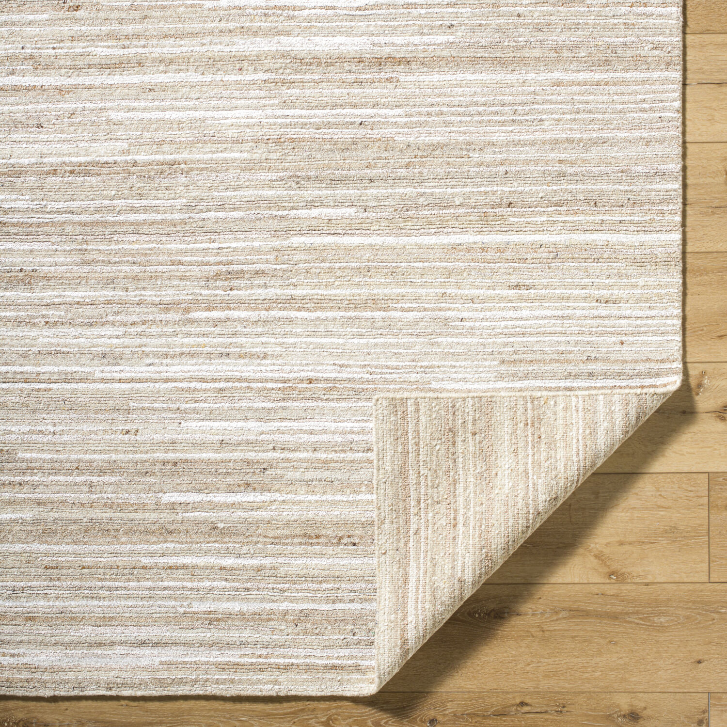 Enlightenment 132 X 96 inch Pearl / Ash Handmade Rug in 8 x 11