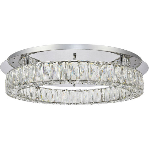Monroe LED 26 inch Chrome Flush Mount Ceiling Light