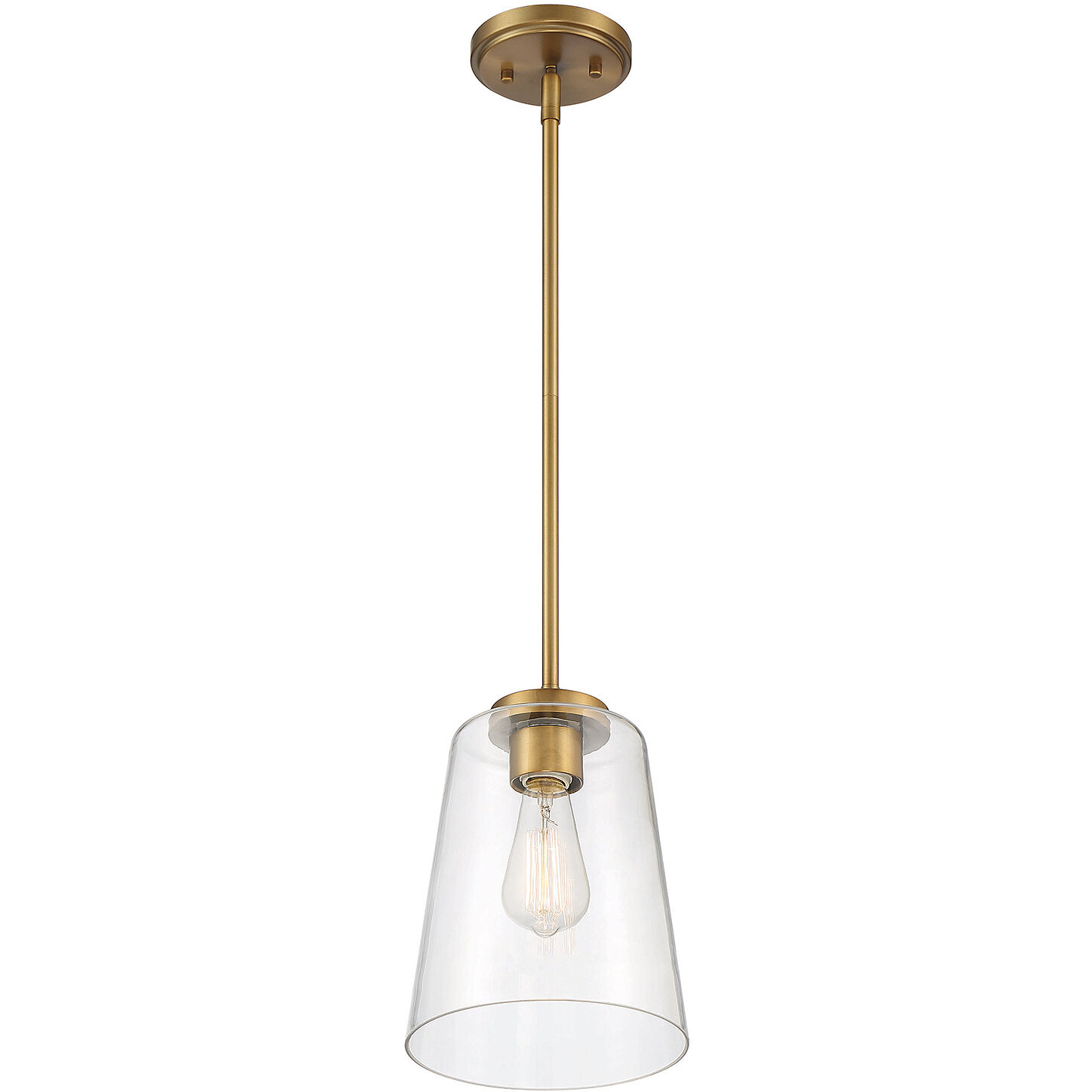 Calhoun 1 Light 8 inch Warm Brass Pendant Ceiling Light, Essentials