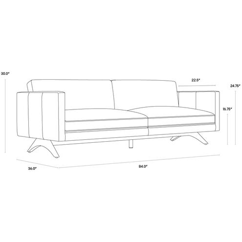 Rogers Shalimar Tobacco Leather Sofa