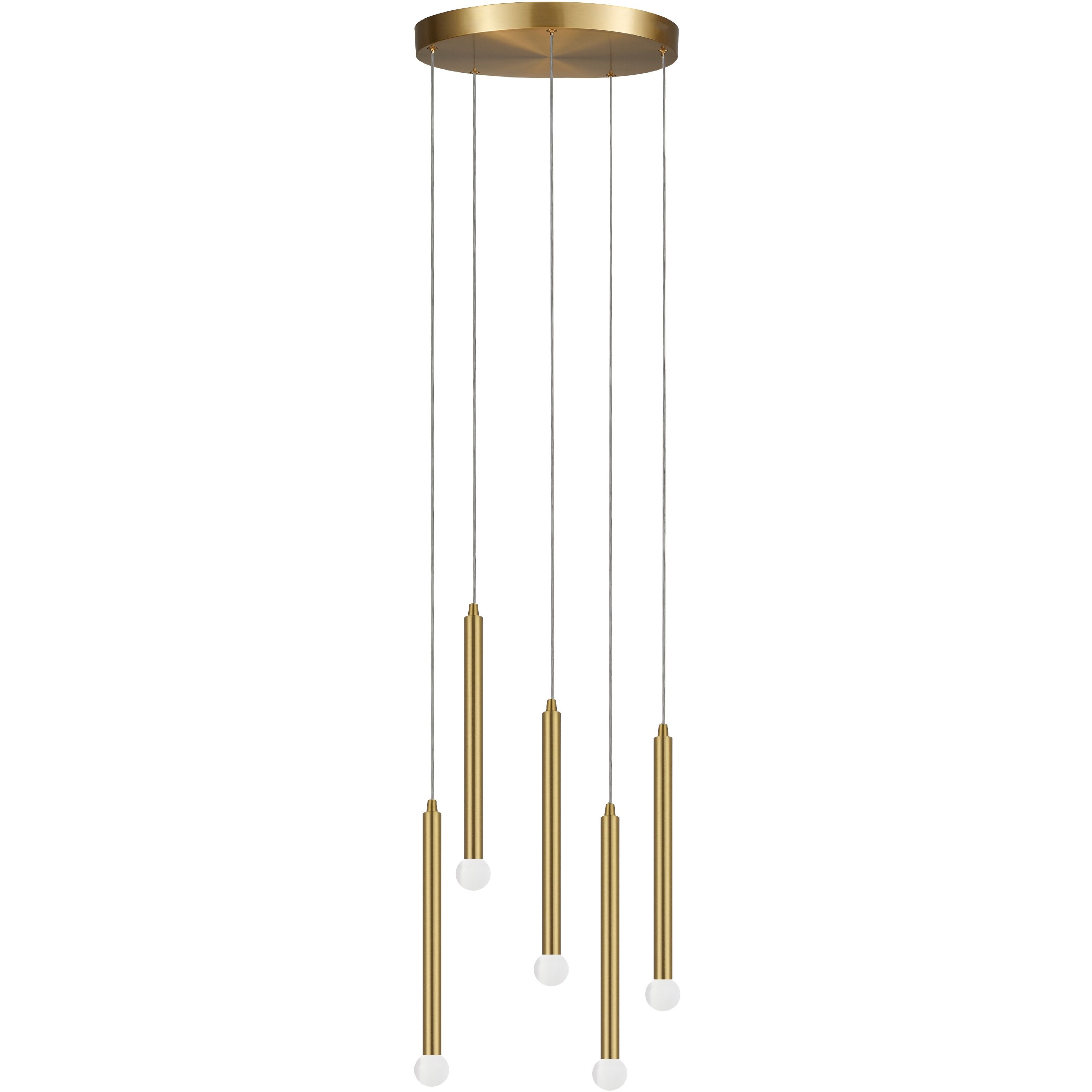 Sanya 5 Light 24 inch Aged Brass Multi Pendant Ceiling Light