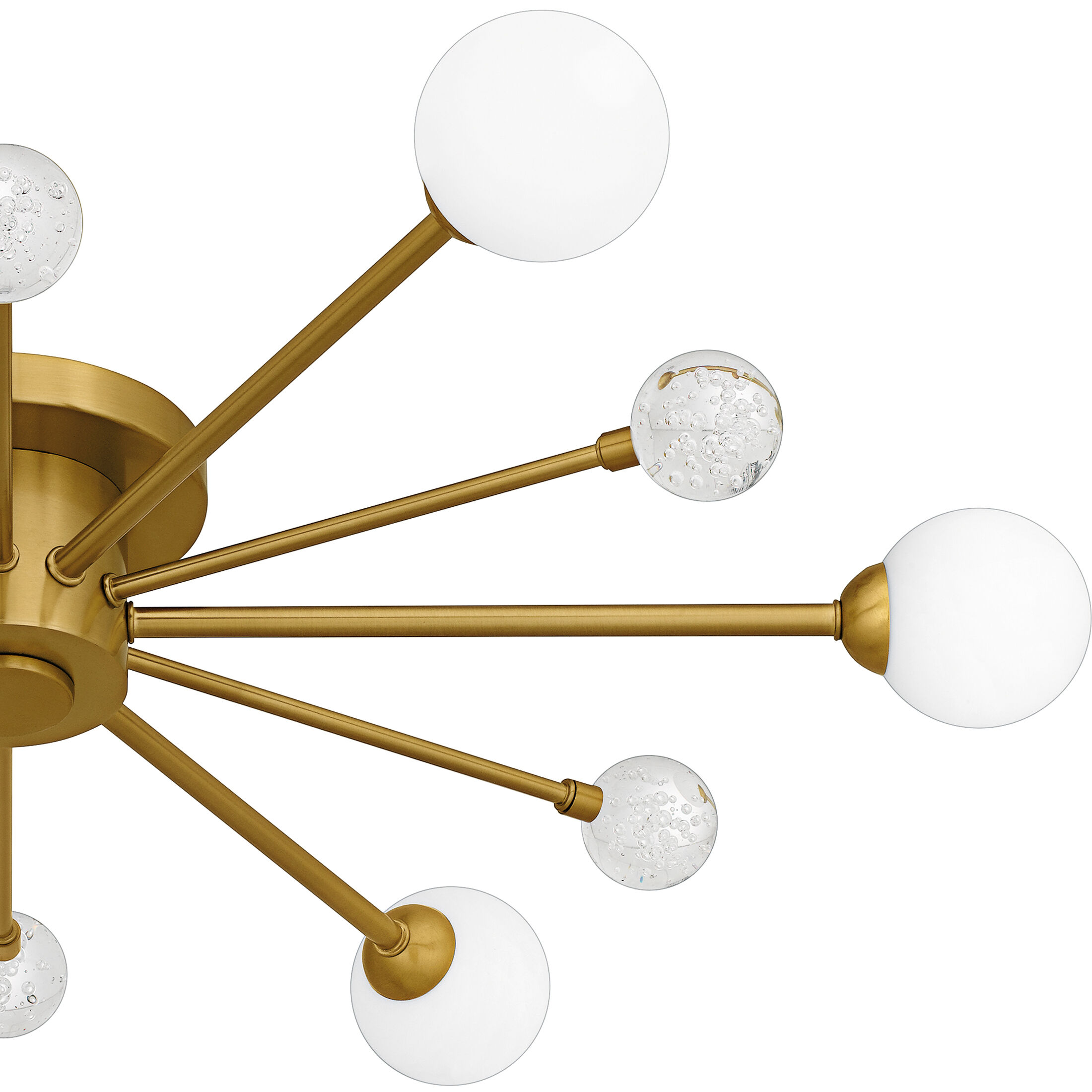 Combe 6 Light 30 inch Brushed Gold Semi-Flush Mount Ceiling Light, Extra Large