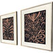 Creative Blossoms II Orange and Black and Rust Framed Art