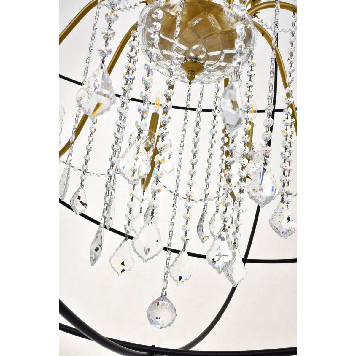 Cordelia 24 Light 59 inch Black and Gold Pendant Ceiling Light