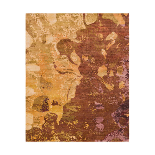 Brought to Light 120 X 96 inch Purple and Yellow Area Rug, Wool