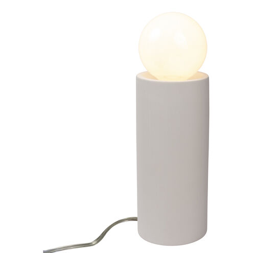 Portable 17 inch 60.00 watt Gloss Black and Matte White Table Lamp Portable Light