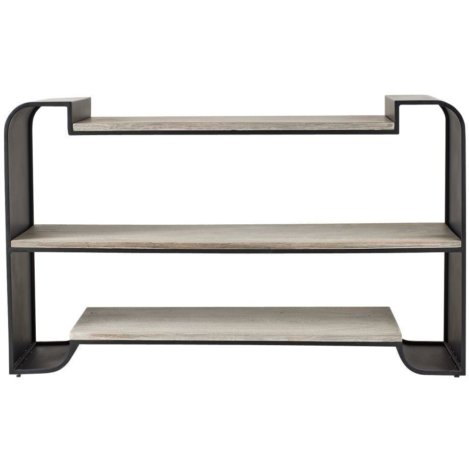 Epton Smoke Mango Wood and Blackened Bronze Bookshelf