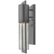 Shelter Outdoor Wall Mount Lantern in Hematite, Non-LED