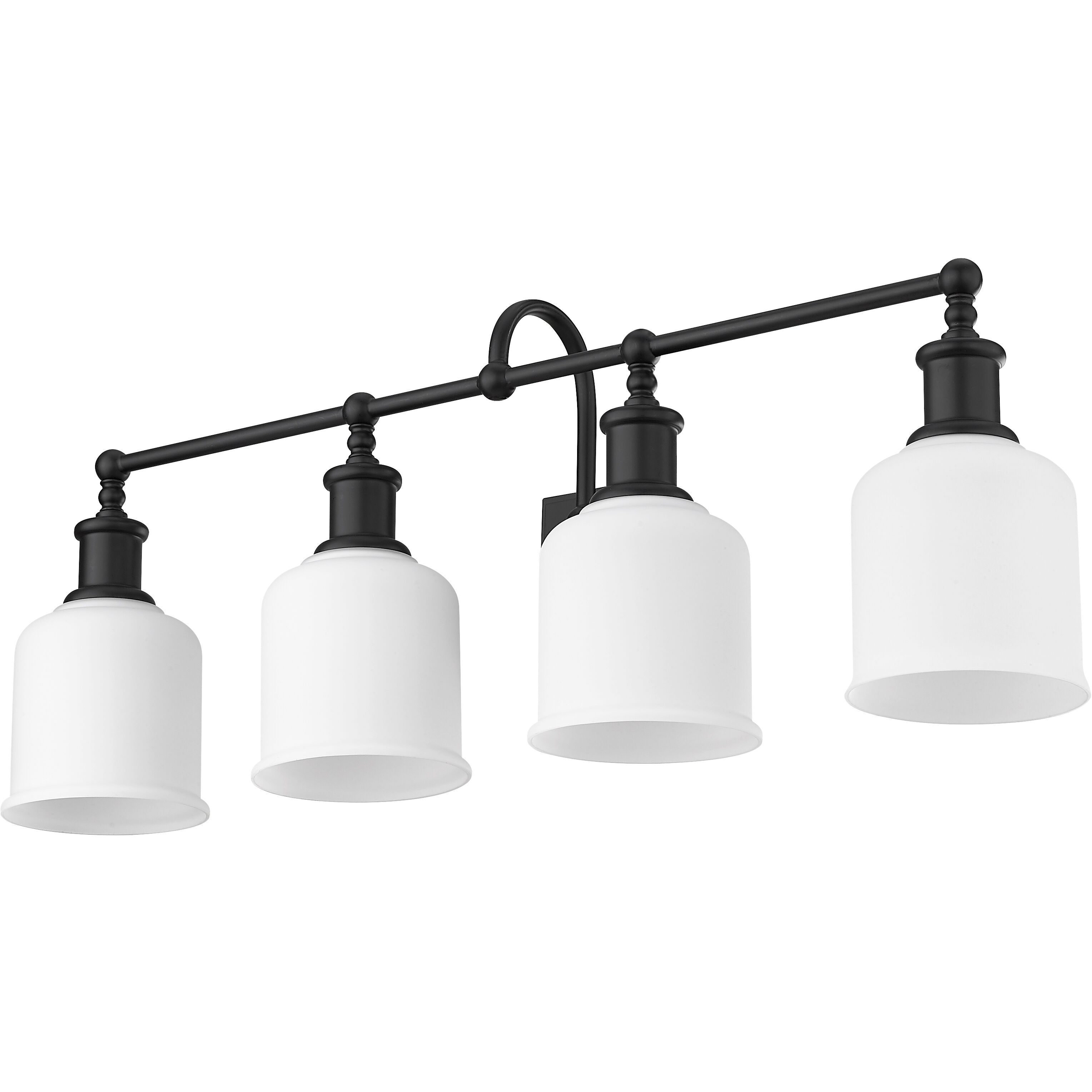 Bryant 4 Light 32 inch Matte Black Vanity Wall Light