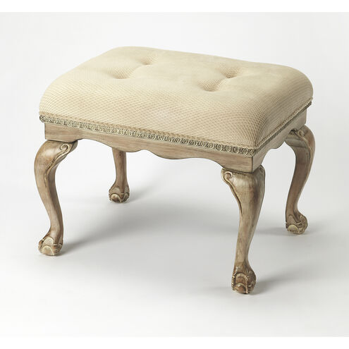 Ashford Upholstered 25.5"W Vanity Stool in Light Brown