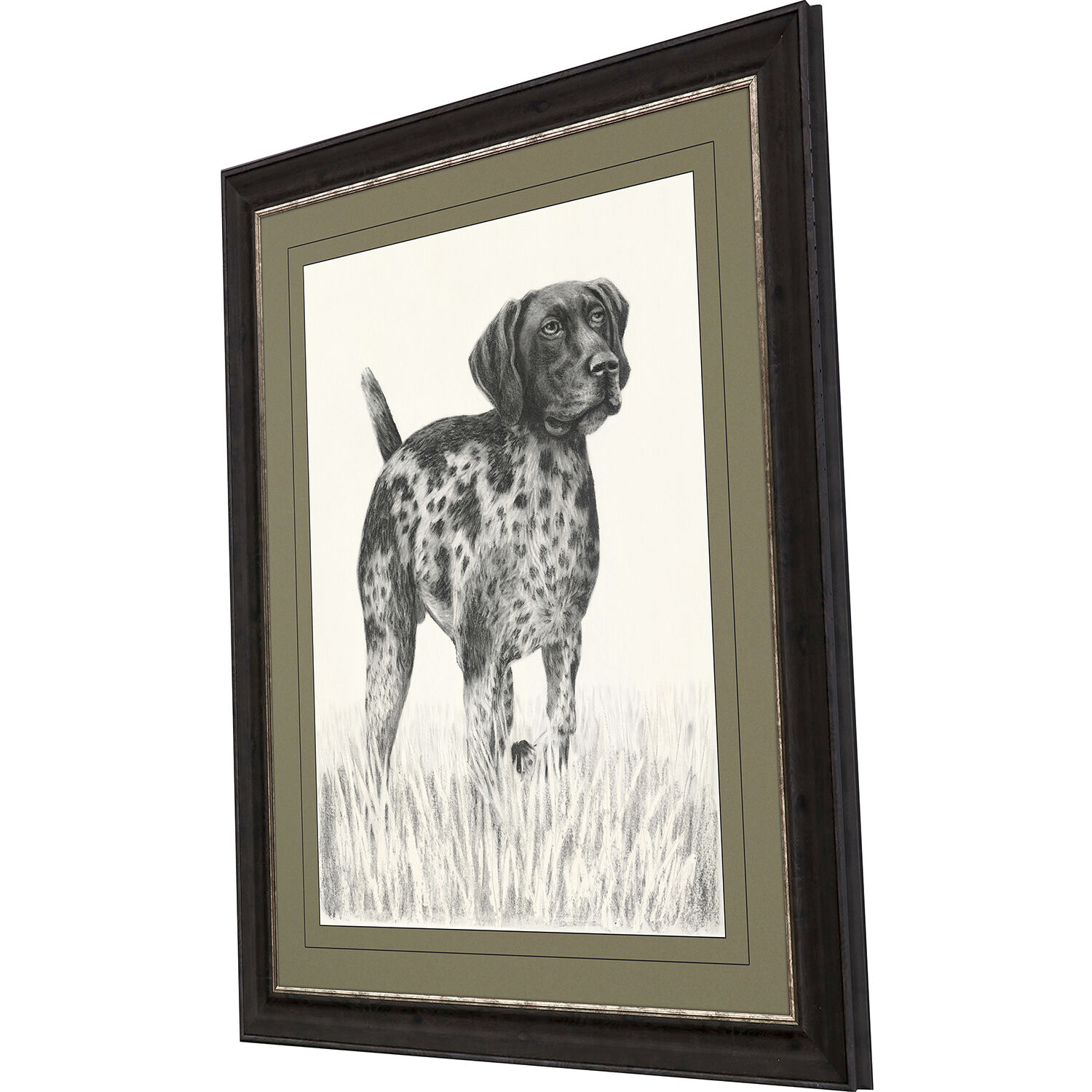 Canine Gaze Canine Watch Black and Beige and Neutral Framed Art