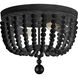 Bridget LED 13 inch Matte Black Flush Mount Ceiling Light, Beaded