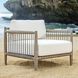 Borneo Weathered Dark Gray and Oyster White Outdoor Lounge Chair