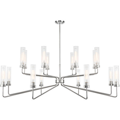 Baker 16 Light 61 inch Polished Nickel Chandelier Ceiling Light, Essentials