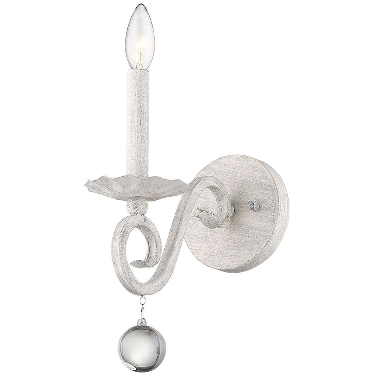 Callie 1 Light 5 inch Country White Sconce Wall Light