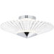 Signature Origami LED 12 inch Polished Chrome Semi-Flush Mount Ceiling Light, Schonbek Signature