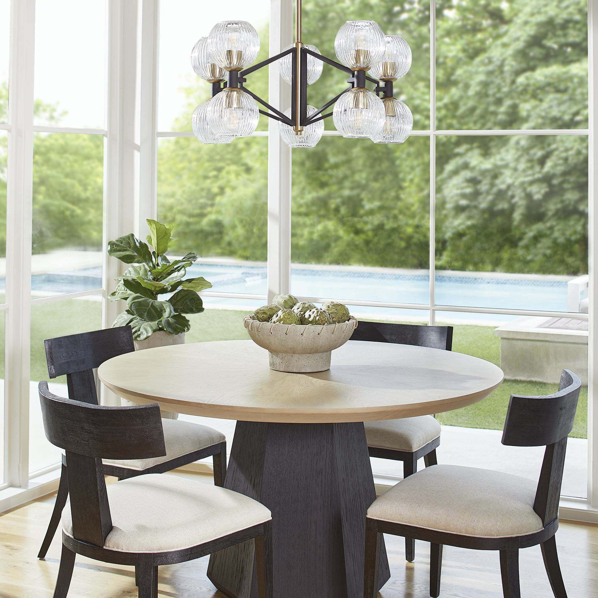 Cyan Design 11577 Lamu 54 inch Natural and Black Dining Table