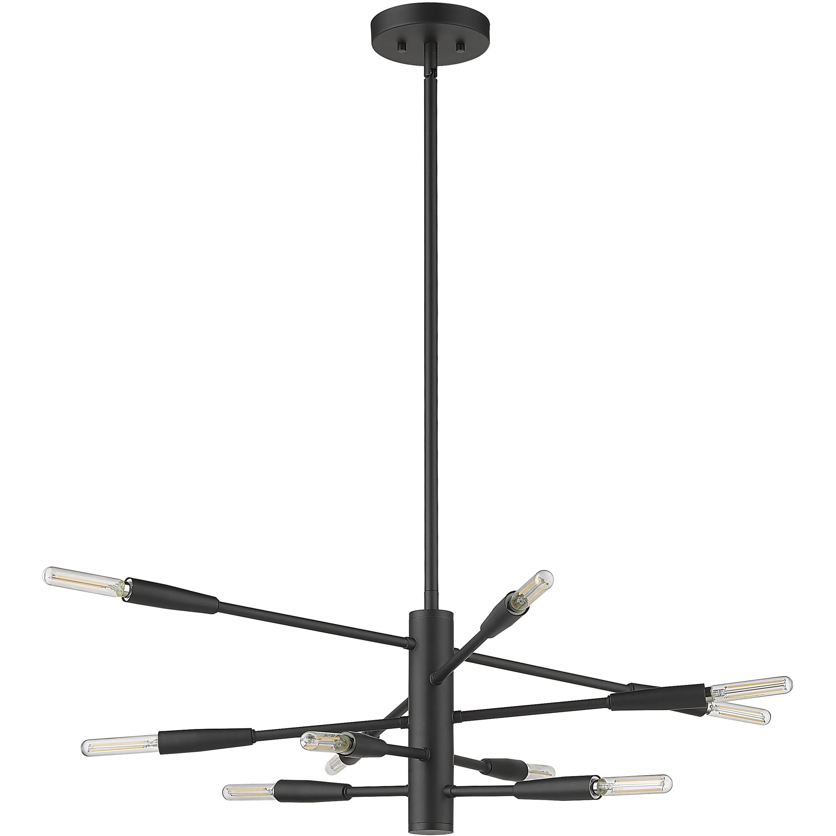 Ascension 10 Light 23.25 inch Matte Black Chandelier Ceiling Light