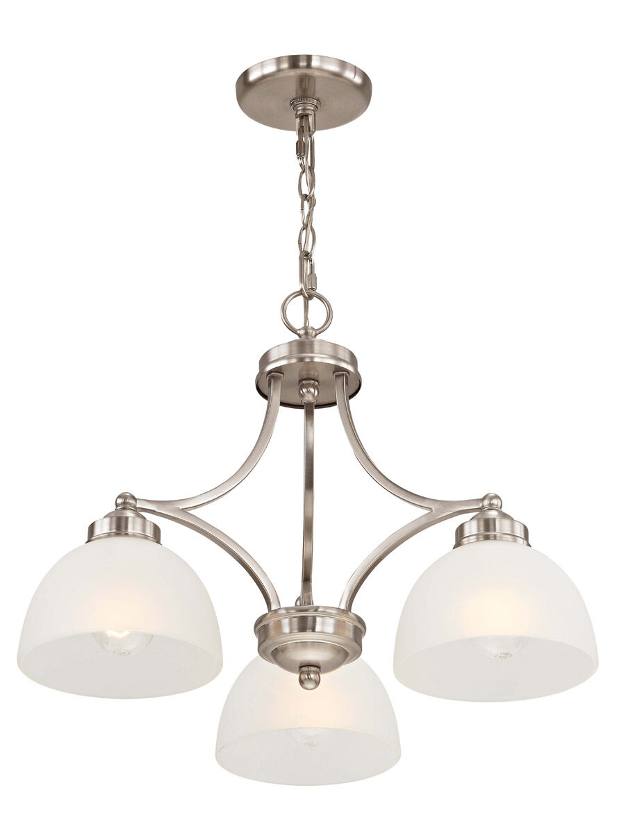 Somerset 3 Light 20 inch Brushed Nickel Chandelier Ceiling Light