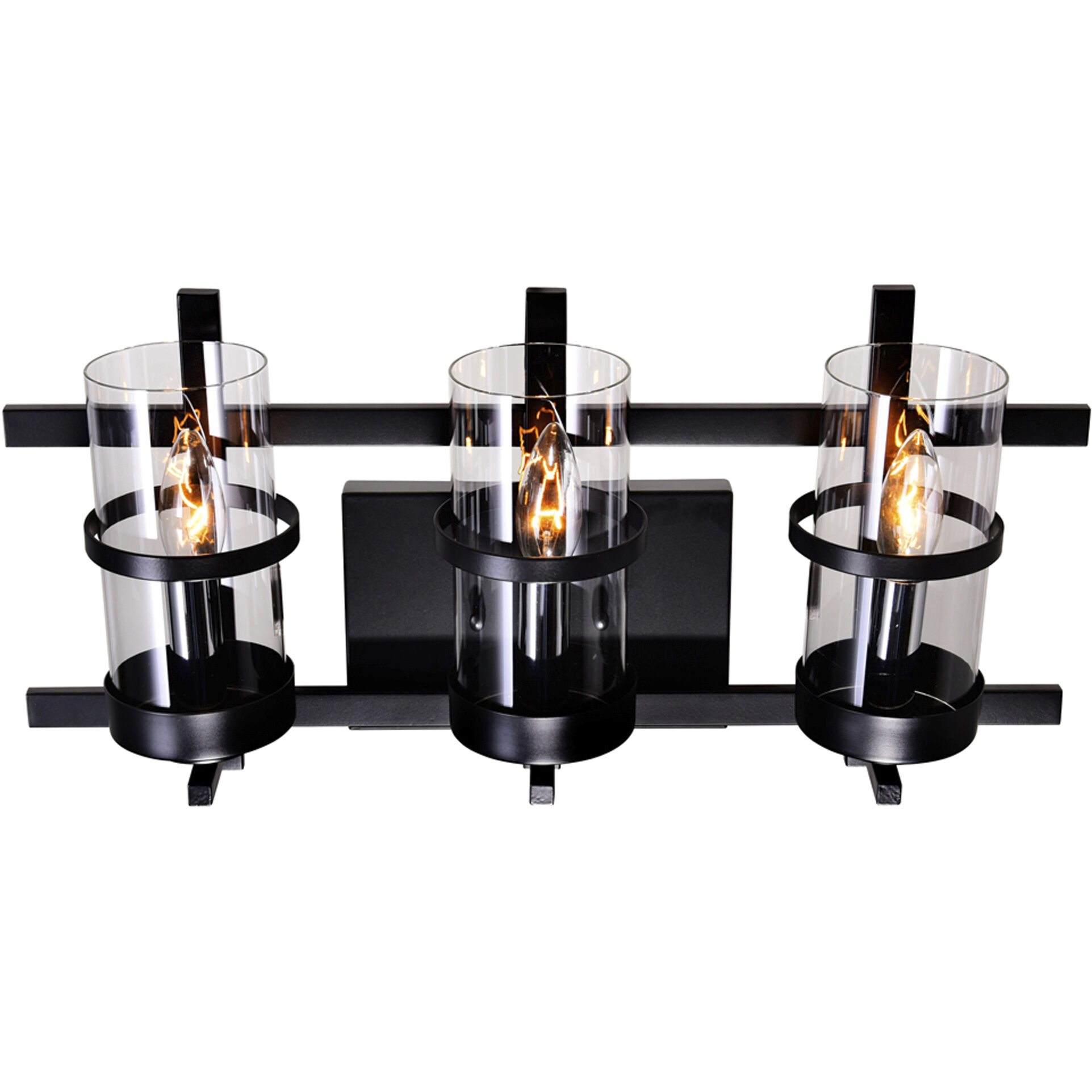 Sierra 3 Light 21 inch Black Wall Light