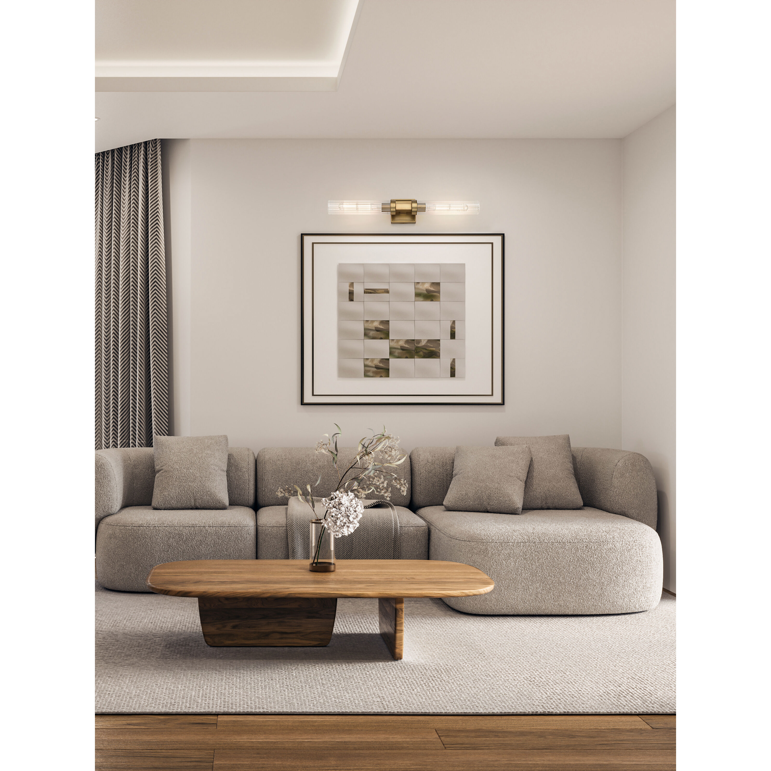 Beau Wall Sconce Wall Light in Rubbed Brass