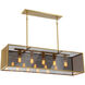 Klassen 5 Light 41 inch Aged Brass Pendant Ceiling Light