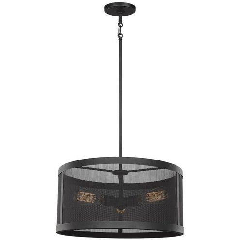 Gereon 3 Light 19 inch Black Pendant Ceiling Light