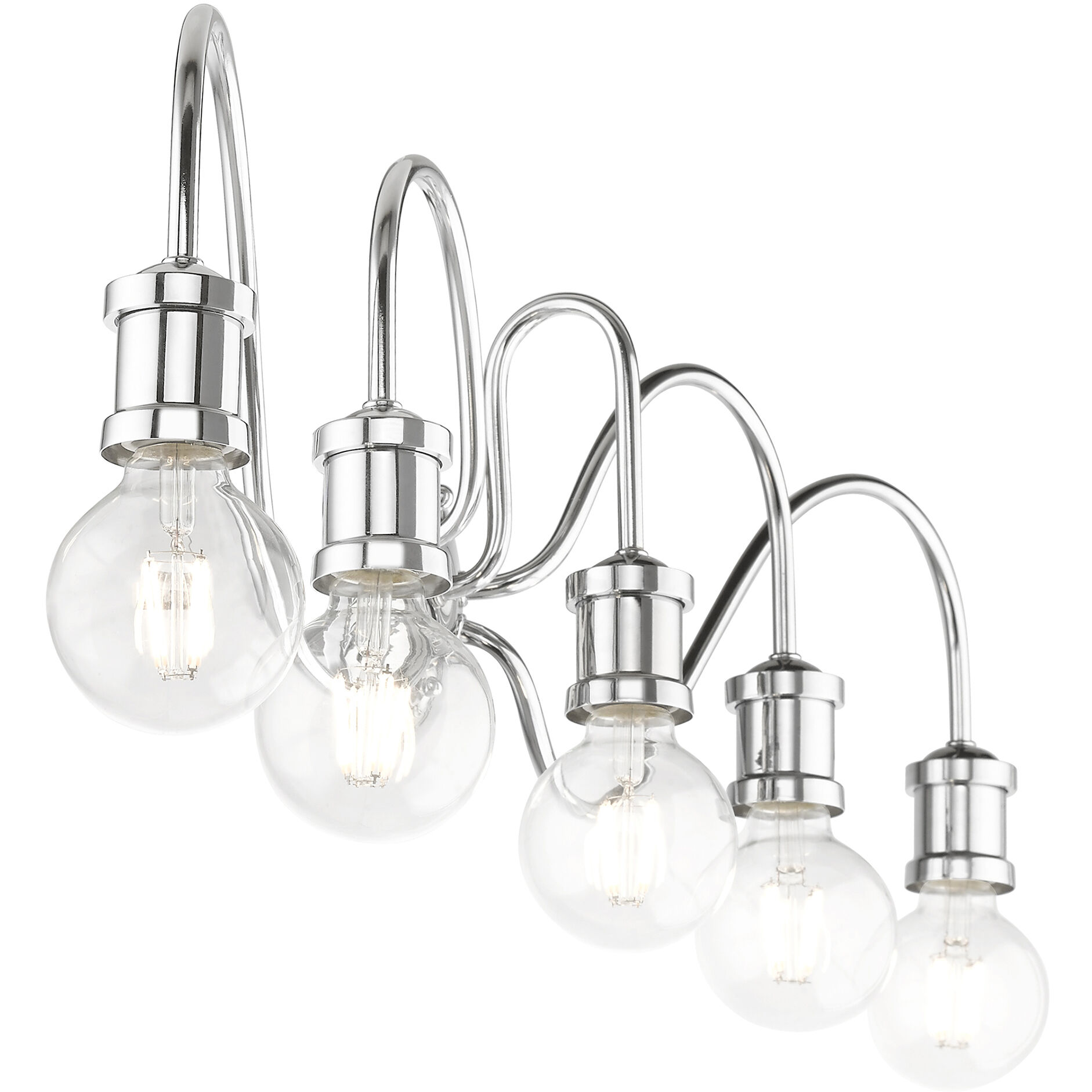 Lansdale 5 Light 34 inch Polished Chrome Vanity Sconce Wall Light, Large