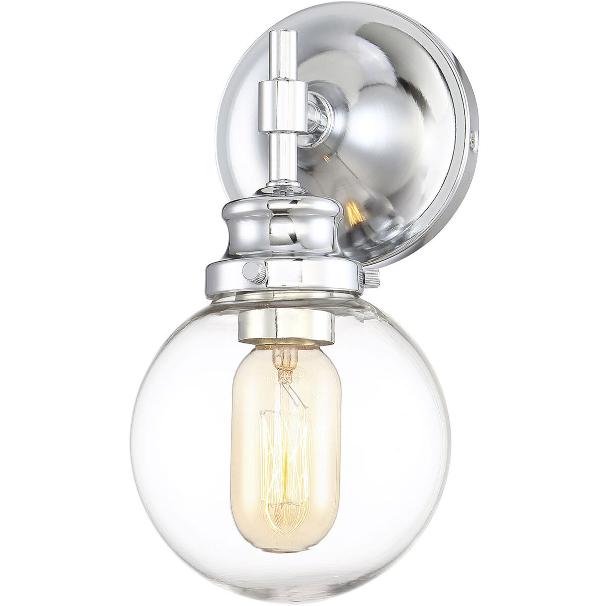 Industrial 1 Light 5.13 inch Chrome Wall Sconce Wall Light